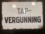 Bord TAP VERGUNNING (geen emaille) NIEUW, Ophalen of Verzenden, Zo goed als nieuw, Bord