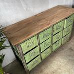 Industriële ladekast, oud dressoir, oude werkbank, kast, Antiek en Kunst, Curiosa en Brocante, Ophalen