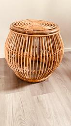 Handgevlochten rotan bijzettafel, Antiek en Kunst, Ophalen