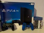 PS4 Pro 1TB + 2 Controllers + 9 Games, Ophalen, Met games, Met 2 controllers, Zo goed als nieuw