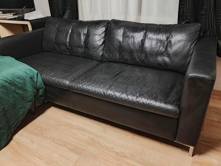 Montel Bank Leer 2,5 Zits, Huis en Inrichting, Banken | Bankstellen, Gebruikt, Rechte bank, Driepersoons, 200 tot 250 cm, 75 tot 100 cm