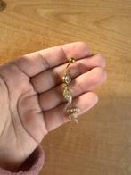 Gouden Slang Navelpiercing - Nieuw, Sieraden, Tassen en Uiterlijk, Piercings, Navelpiercing, Nieuw, Ophalen of Verzenden, Goud