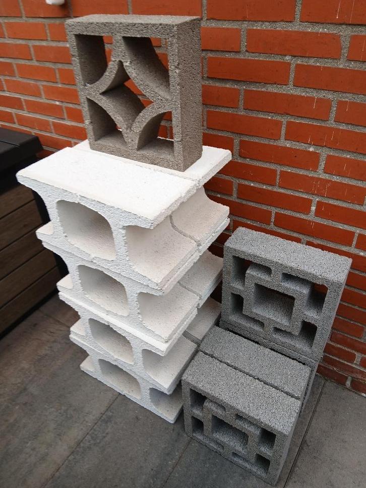 Patioblokken, Doe-het-zelf en Verbouw, Metselstenen, Zo goed als nieuw, Beton, Ophalen