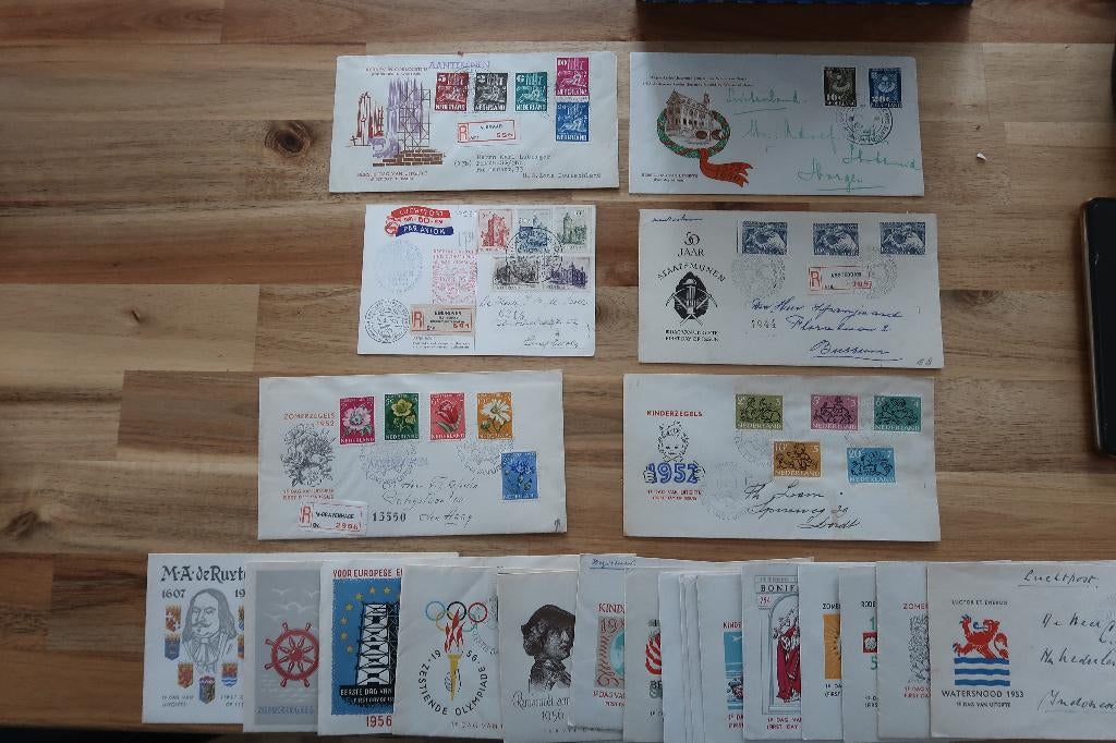 FDC Nederland tussen E2 en E 450 hoge waarde en goedkoop., Ophalen of Verzenden, Nederland