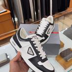 Prada Downtown Leather Sneakers, Kleding | Heren, Schoenen, Ophalen of Verzenden, Zo goed als nieuw, Zwart