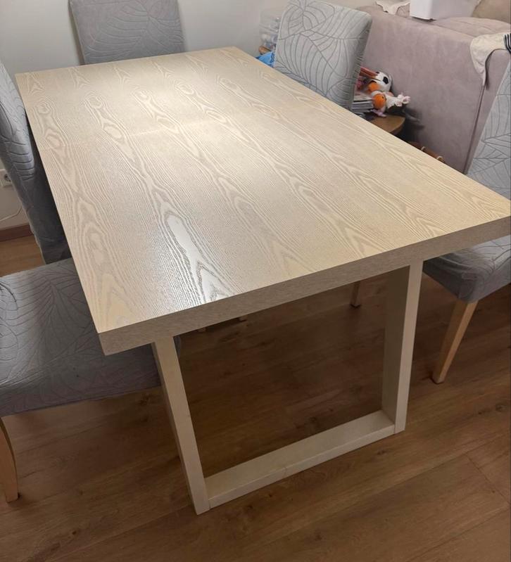 Uitschuifbare eettafel 160/180cm, Huis en Inrichting, Tafels | Eettafels, Gebruikt, 50 tot 100 cm, 150 tot 200 cm, Vijf personen of meer