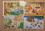 4 posters van Geertje van der Zijpp 4 seizoenen, Rechthoekig Staand, Met lijst, A4 of kleiner, Ophalen of Verzenden