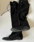 Italiaanse leren laarzen maat 37.5, Ophalen of Verzenden, Gedragen, Zwart, Hoge laarzen