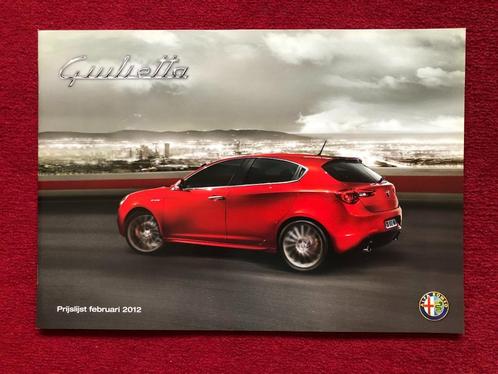 Alfa Romeo Giulietta folder/prijslijst 2012, Boeken, Auto's | Folders en Tijdschriften, Nieuw, Alfa Romeo, Ophalen of Verzenden