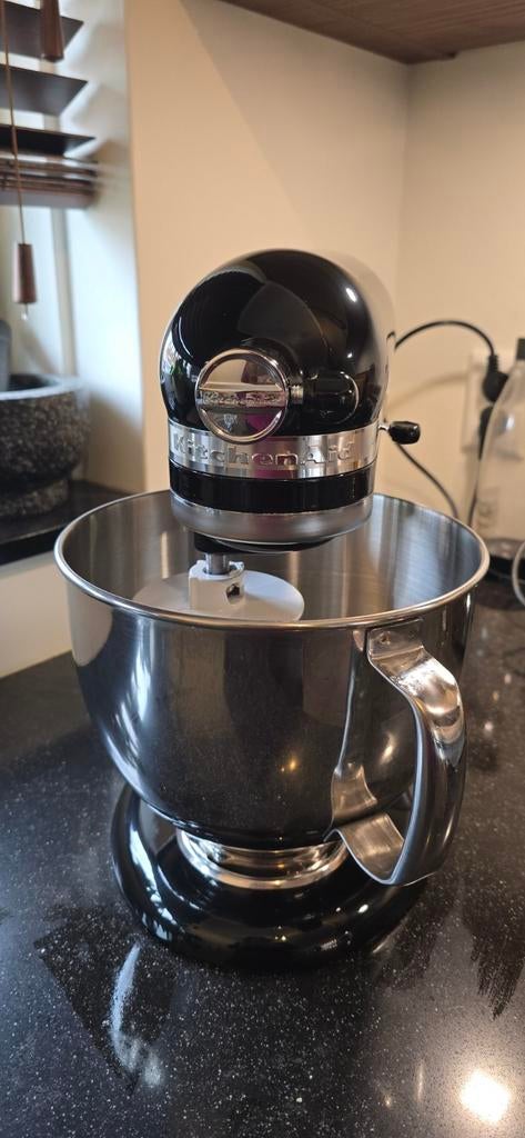 KitchenAid Artisan Keukenmixer - Zwart, Witgoed en Apparatuur, Keukenmixers, 4 liter of meer, 3 snelheden of meer, Ophalen of Verzenden