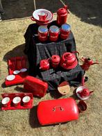 Nostalgische Rood Emaille keukengerei collectie, Ophalen of Verzenden, Gebruikt