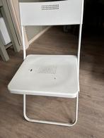 Klapstoel wit (ikea) gebruikt, evt mét kussen., Ophalen of Verzenden, Zo goed als nieuw, Kunststof