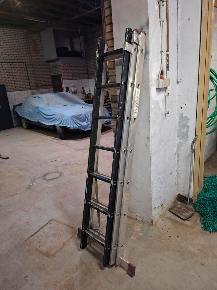 3-delige ladder - veelzijdig en handig, Doe-het-zelf en Verbouw, Ladders en Trappen, Gebruikt, Ladder, 4 meter of meer, Opvouwbaar of Inschuifbaar