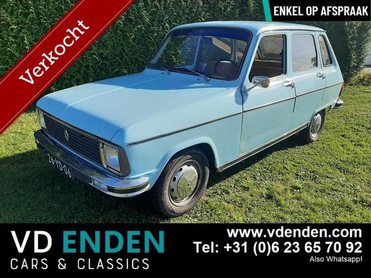 Renault 6 TL (R6) - 1974, Auto's, Oldtimers, Renault, Benzine, Hatchback, Handgeschakeld, Geïmporteerd, Blauw, Bruin, Stof, Voorwielaandrijving