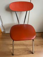 oranje formica stoel jaren 60/70 in nette staat, Huis en Inrichting, Stoelen, Ophalen, Gebruikt, Overige kleuren, Eén