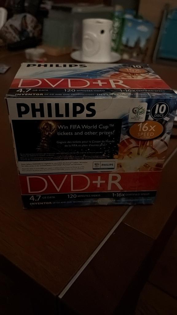 Philips DVD+R DR4S6J10C/10, Computers en Software, Beschrijfbare discs, Nieuw, Dvd, Ophalen of Verzenden