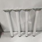 Stalen tafelpoot- wit - set van 4 - hoogte 71.5 cm, Ophalen, Tafelpoot, Minder dan 50 cm, Gebruikt