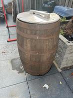 Houten Regenton met Deksel, Gebruikt, Met kraantje, 75 tot 150 liter, Ophalen of Verzenden