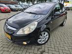 Opel Corsa 1.4-16V Cosmo. 2008. Airco/Cruise/CV/Half Leder/M, Voorwielaandrijving, Gebruikt, Zwart, 4 cilinders