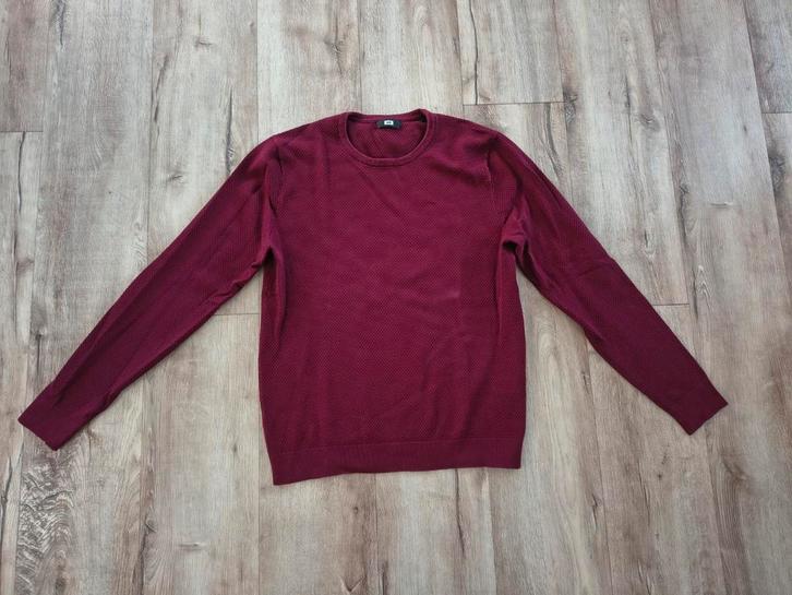 Mooie bordeaux rode trui van WE, maat L. Pullover heren., Kleding | Heren, Truien en Vesten, Zo goed als nieuw, Maat 48/50 (M)