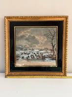 Wintergezicht op Leiden Vue de Leyden 1752, Ophalen of Verzenden