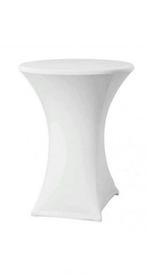 Te huur statafel met witte rok (2 stuks) €5,- per stuk, Ophalen, Zo goed als nieuw