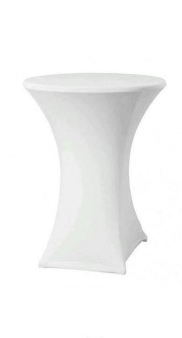 Te huur statafel met witte rok (2 stuks) €5,- per stuk beschikbaar voor biedingen