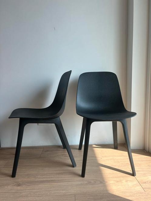 ODGER (ikea) eetkamerstoelen, anthraciet (zwart), Huis en Inrichting, Stoelen, Zo goed als nieuw, Zwart, Ophalen