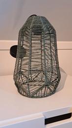 Hanglamp groen gevlochten 37cm hoog, Ophalen of Verzenden, Zo goed als nieuw, Minder dan 50 cm