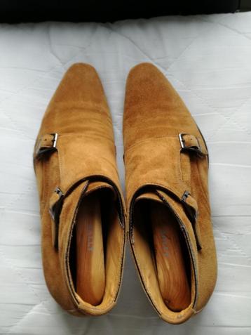Giorgio suède halfhoge gespschoenen maat 41/ mosterdgeel beschikbaar voor biedingen