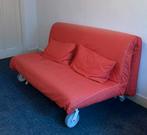 IKEA PS 2 persoons slaapbank rood, Ophalen, Gebruikt, Tweepersoons, 160 cm