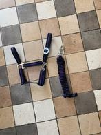 Zwart/paars halster met touw maat shetland, Dieren en Toebehoren, Ophalen of Verzenden, Zo goed als nieuw, Overige soorten