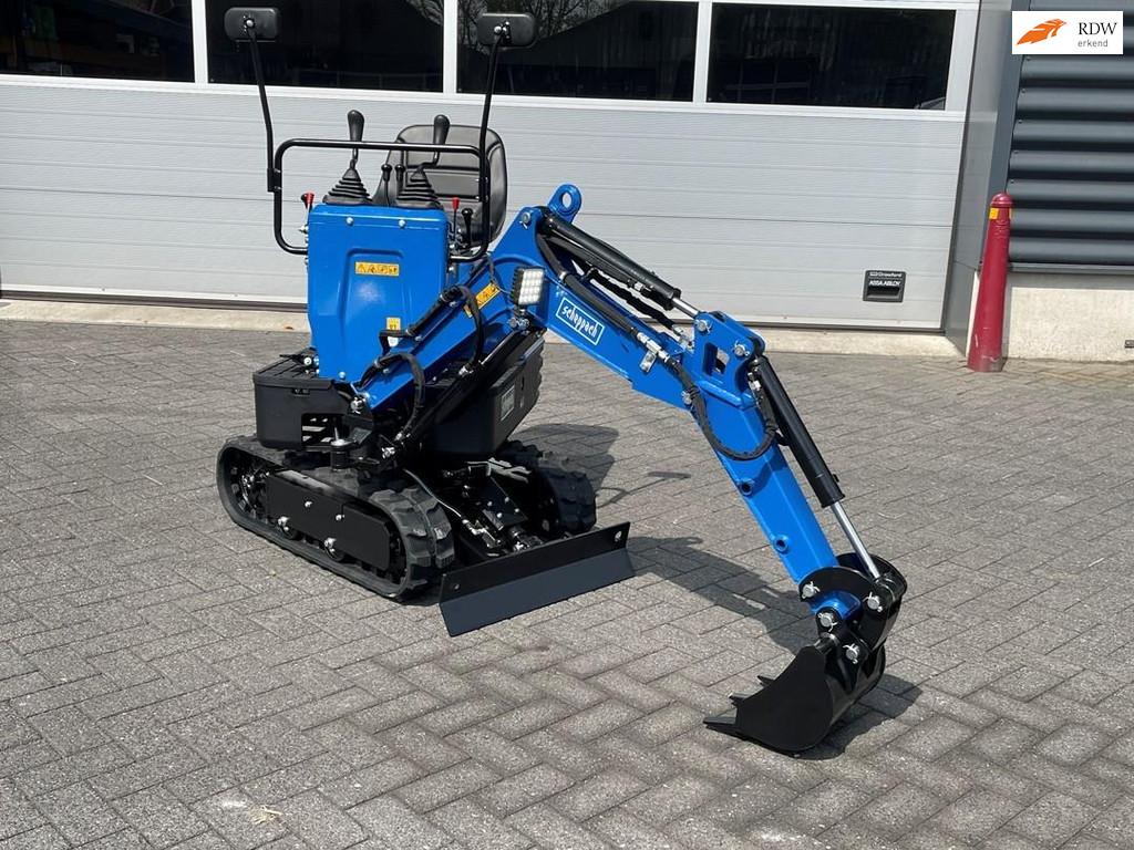 Scheppach EXC815 Minigraver, nieuw 0 uren, fabrieksgarantie, Auto's, Overige Auto's, Gebruikt, Overige carrosserieën, Blauw, Overige brandstoffen