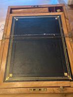 Antieke schrijfkist met leren schrijfvlak – beschadigd, Ophalen