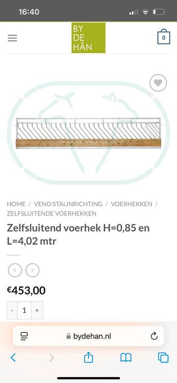 Zelfsluitend Voerhek Veno Stalinrichting. Op voorraad 2x!  beschikbaar voor biedingen