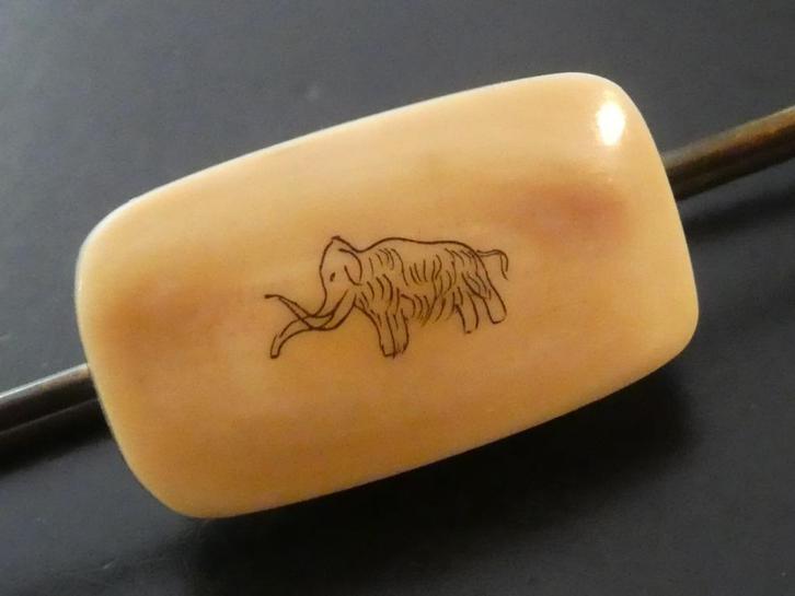 Unieke Broche Van Mammoet Ivoor, Sieraden, Tassen en Uiterlijk, Antieke sieraden, Broche, Overige materialen, Verzenden