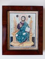 Mooie afbeelding Byzantijns icoon van Christus Panto Crator, Antiek en Kunst, Antiek | Religie, Ophalen of Verzenden