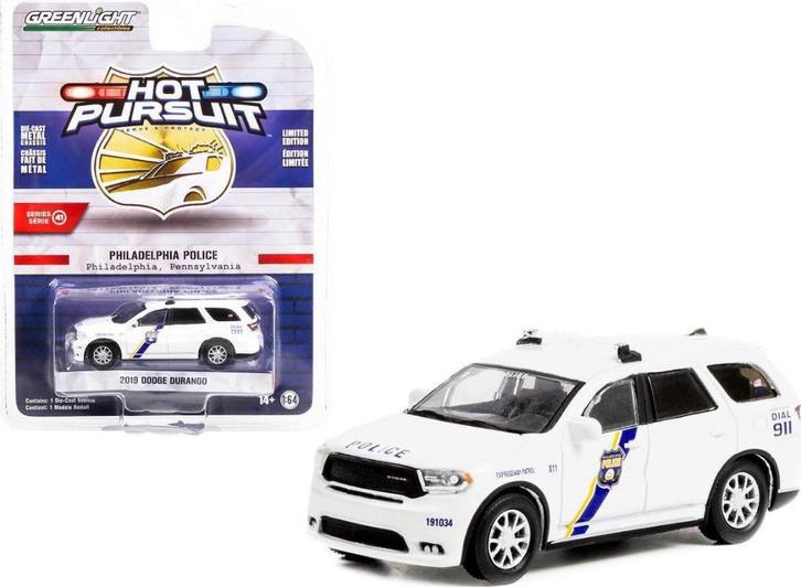 2019 Dodge Durango van Greenlight 1/64 Philadelphia police, Hobby en Vrije tijd, Modelauto's | Overige schalen, Nieuw, Auto, Ophalen of Verzenden