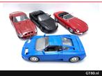Verzameling - 4x 1:18 – Bugatti / Jaguar / Porsche / Ferrari, Hobby en Vrije tijd, Gebruikt, Auto, Verzenden, .