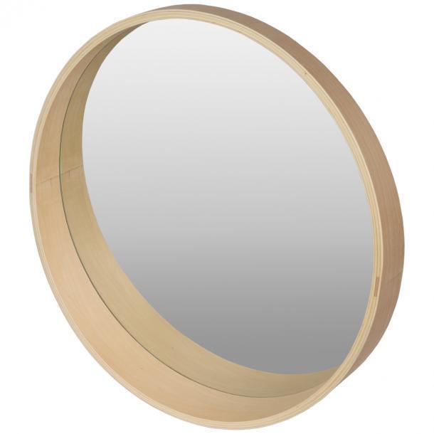 Ronde spiegel Japandi – 50 cm plywood frame, Huis en Inrichting, Woonaccessoires | Spiegels, Nieuw, 50 tot 75 cm, Minder dan 100 cm