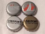 Lakeport Bierdoppen - 4 stuks, Ophalen of Verzenden, Gebruikt, Flesje(s), Overige merken