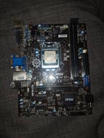 MSI H81M-E34 + i5 4460 CPU + Koeler, Computers en Software, Gebruikt, DDR3, Ophalen of Verzenden, Micro-ATX