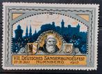 Duitsland sluitzegel Sängerbundesfest Nürnberg 1912, Ophalen of Verzenden, Duitse Keizerrijk, Postfris