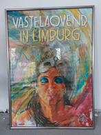 Vastelaovend in Limburg Poster in lijst, Antiek en Kunst, Kunst | Schilderijen | Klassiek, Ophalen of Verzenden