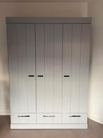 WOOOD Connect 3-deurs kast – grijs, Huis en Inrichting, Ophalen, Gebruikt, 100 tot 150 cm, Met hangruimte
