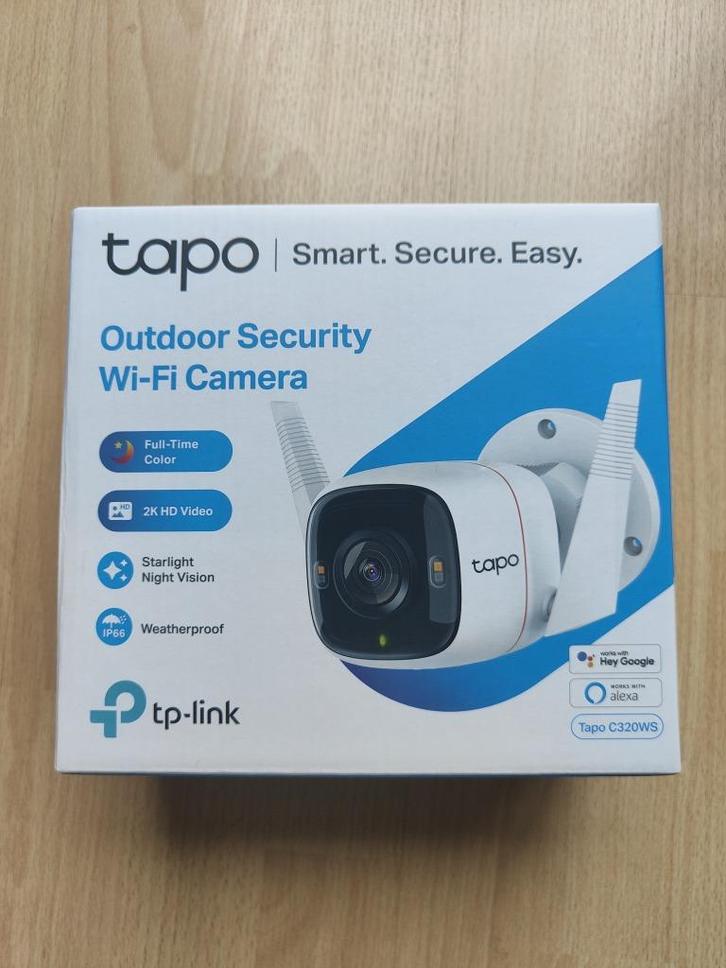Tapo C320WS Beveiligingscamera buiten - 2K QHD  WiFi Camera, Audio, Tv en Foto, Videobewaking, Nieuw, Buitencamera, Ophalen of Verzenden