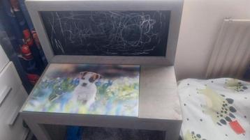 Steigerhouten Bureau met Krijtbord beschikbaar voor biedingen