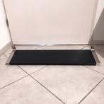 Zwarte plank (80x20 cm) + metalen plankdragers, Ophalen, Gebruikt