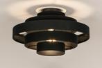 plafondlamp stof fluweel zwart tafel keuken bed 38cm lamp, Ophalen of Verzenden, Nieuw, Stof