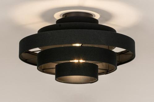 plafondlamp stof fluweel zwart tafel keuken bed 38cm lamp, Huis en Inrichting, Lampen | Plafondlampen, Nieuw, Stof, Ophalen of Verzenden